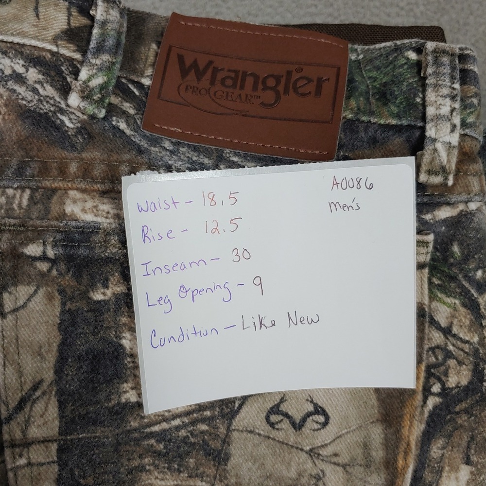 Wrangler ProGear Upland Pants Mens 37x30 Camo Brown Realtree Brush Trousers - Picture 16 of 16
